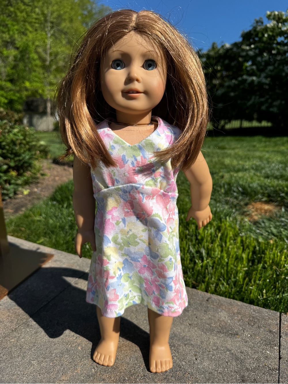 American Girl Truly Me 18” Doll Red Auburn Hair Brown Eyes + Dress Toy